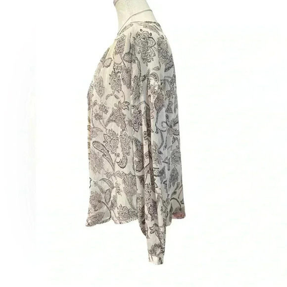 Vici | Paisley Floral Flowy Peasant Tunic Blouse (S) - Picture 7 of 13